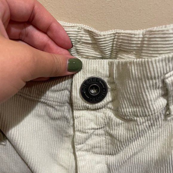 NWT Diesel Corduroy Cream Off White Oversized Carpenter Pants - Picture 5 of 11